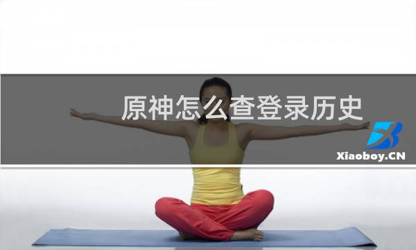 原神怎么查登录历史