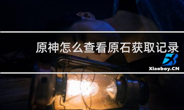 原神怎么查看原石获取记录