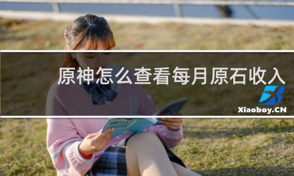 原神怎么查看每月原石收入