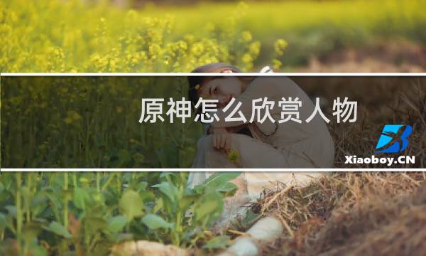 原神怎么欣赏人物