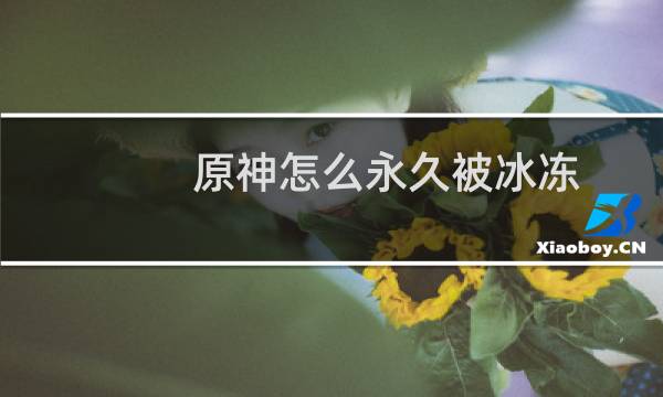 原神怎么永久被冰冻