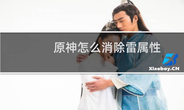 原神怎么消除雷属性