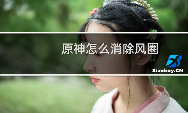 原神怎么消除风圈