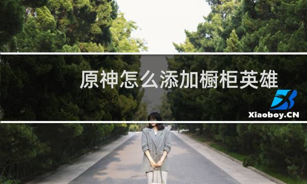 原神怎么添加橱柜英雄