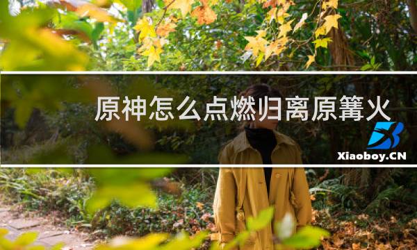 原神怎么点燃归离原篝火