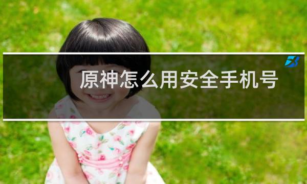 原神怎么用安全手机号