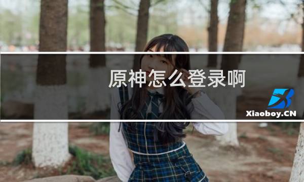 原神怎么登录啊