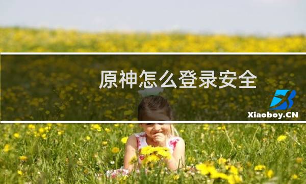 原神怎么登录安全