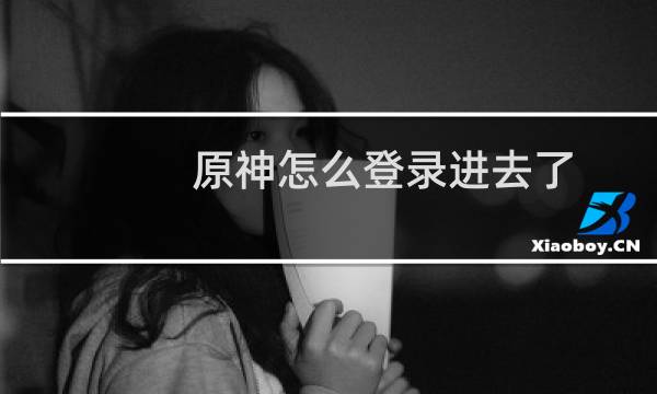 原神怎么登录进去了