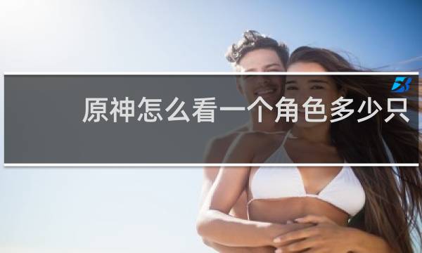 原神怎么看一个角色多少只