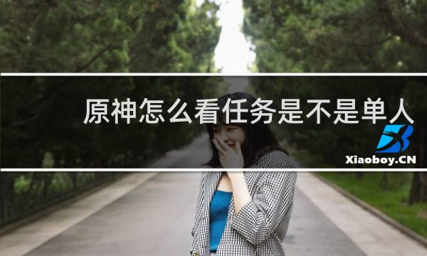 原神怎么看任务是不是单人