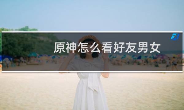 原神怎么看好友男女