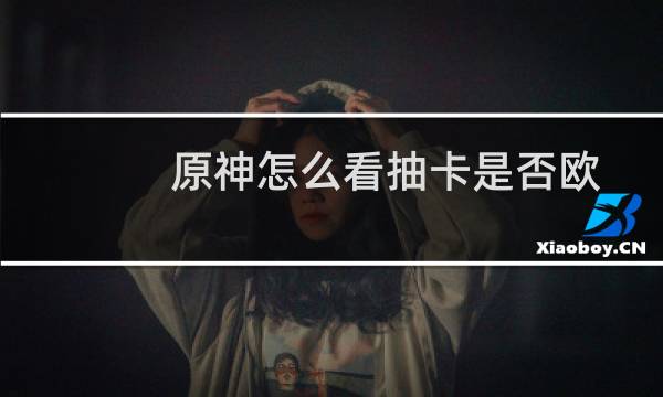 原神怎么看抽卡是否欧