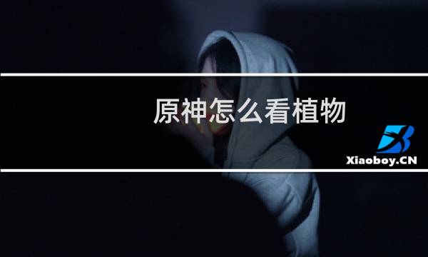 原神怎么看植物