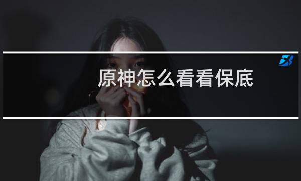 原神怎么看看保底
