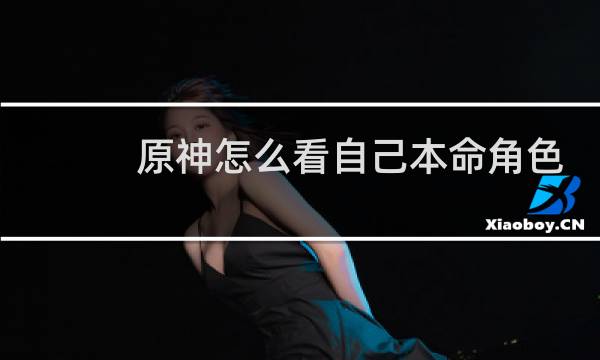 原神怎么看自己本命角色