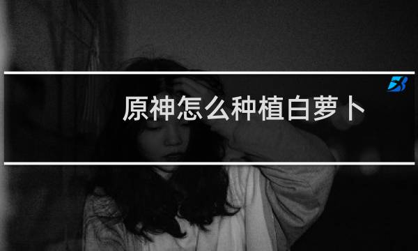 原神怎么种植白萝卜