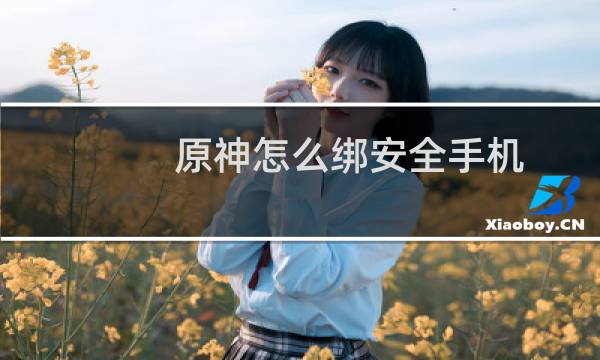 原神怎么绑安全手机