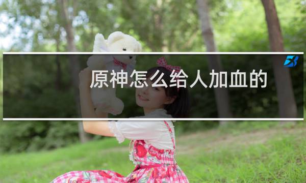 原神怎么给人加血的