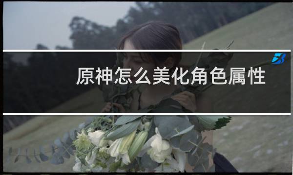 原神怎么美化角色属性