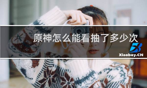 原神怎么能看抽了多少次