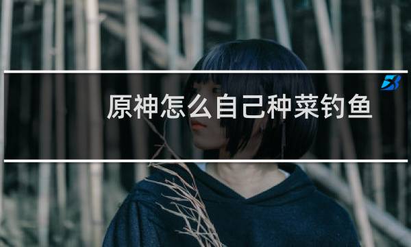 原神怎么自己种菜钓鱼