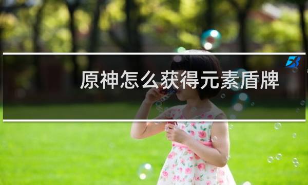 原神怎么获得元素盾牌