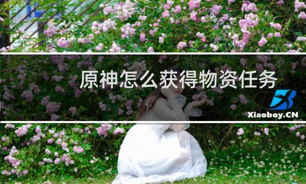 原神怎么获得物资任务