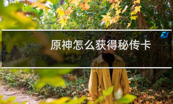 原神怎么获得秘传卡