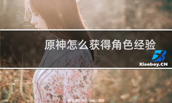 原神怎么获得角色经验