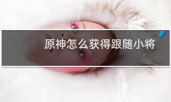 原神怎么获得跟随小将