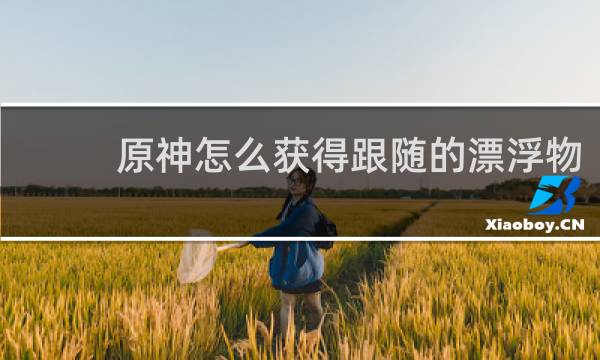 原神怎么获得跟随的漂浮物