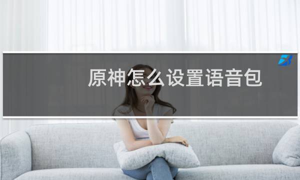 原神怎么设置语音包