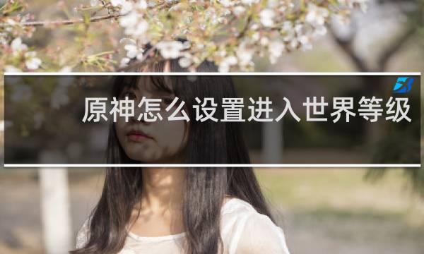 原神怎么设置进入世界等级