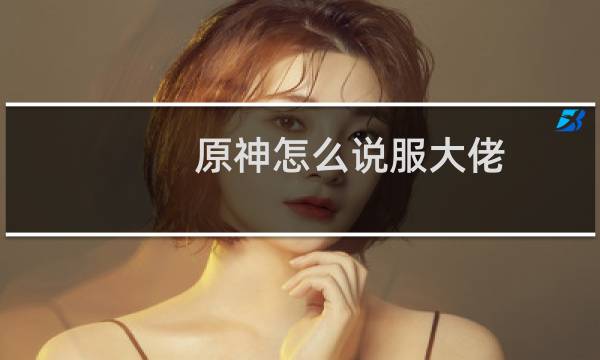 原神怎么说服大佬