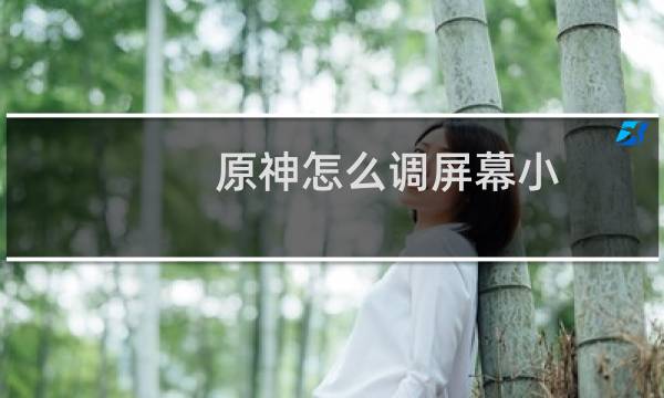 原神怎么调屏幕小