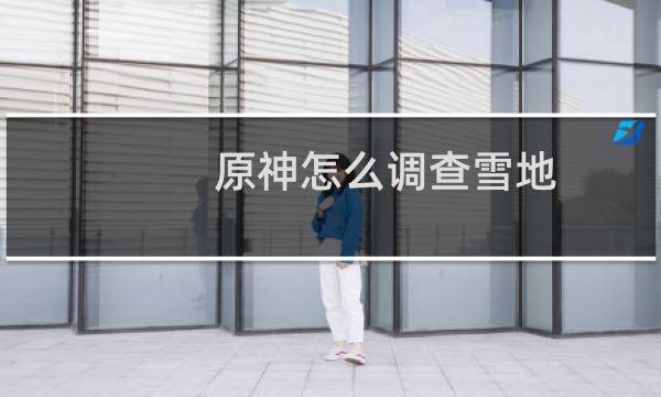 原神怎么调查雪地