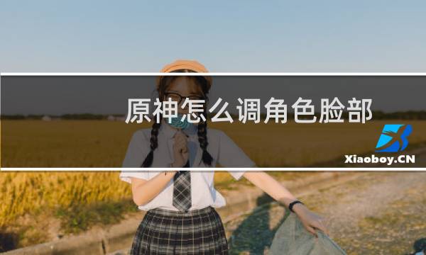 原神怎么调角色脸部