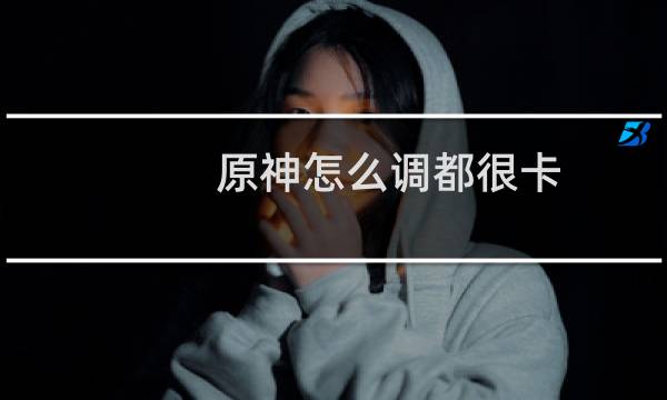 原神怎么调都很卡