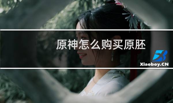 原神怎么购买原胚