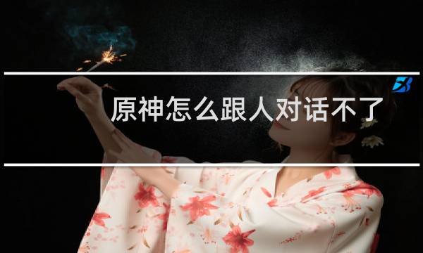 原神怎么跟人对话不了