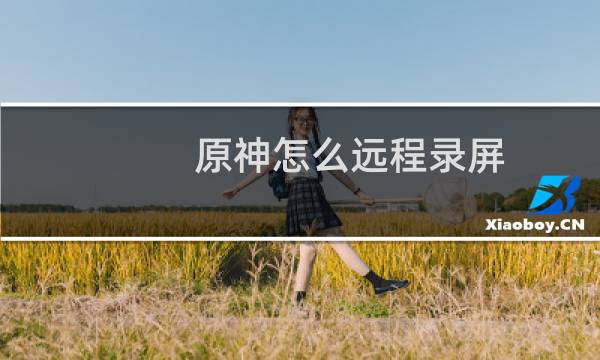 原神怎么远程录屏