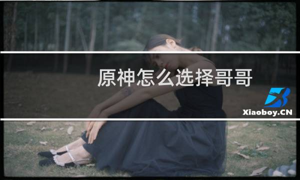 原神怎么选择哥哥