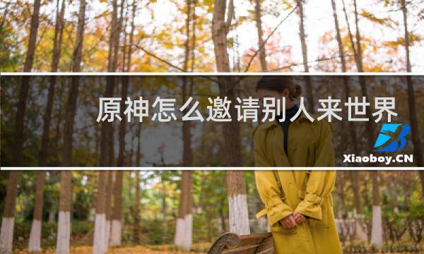 原神怎么邀请别人来世界