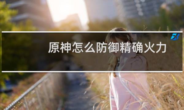原神怎么防御精确火力