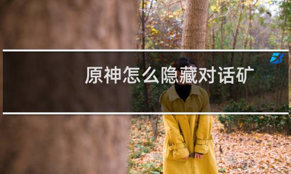 原神怎么隐藏对话矿