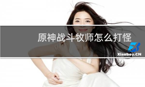 原神战斗牧师怎么打怪