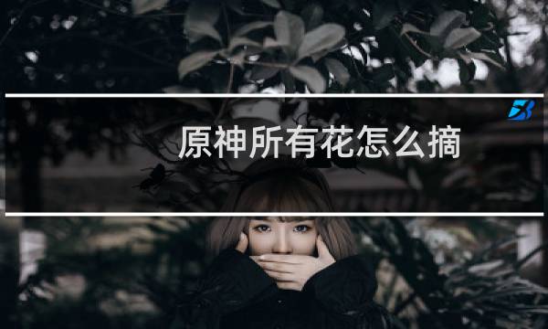 原神所有花怎么摘
