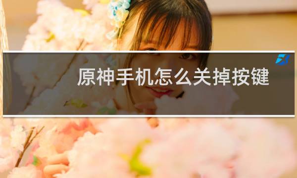 原神手机怎么关掉按键