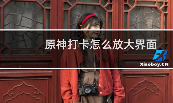 原神打卡怎么放大界面